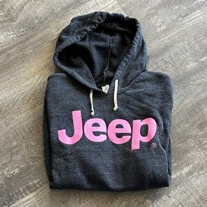 Jeep Dark Gray Hoodie with Pink Logo